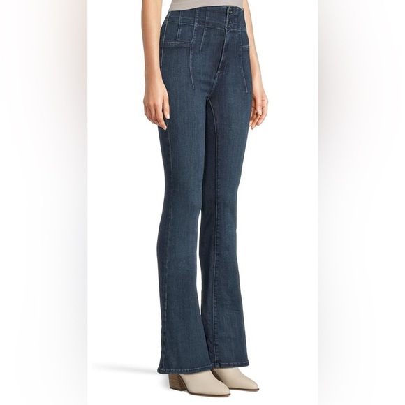 We The Free Blue Flare Jeans - Picture 1 of 4